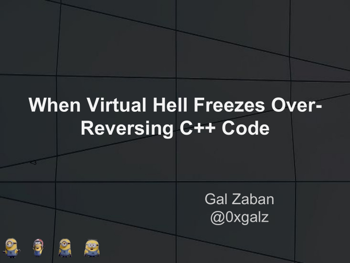 when virtual hell freezes over reversing c code