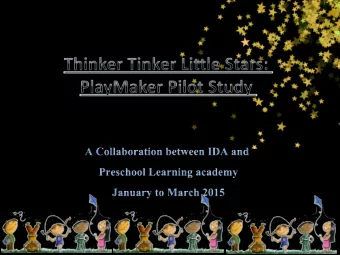 This study examines a sample scope for  learning using technology as a platform for  preschoolers.