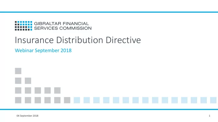 insurance distribution directive