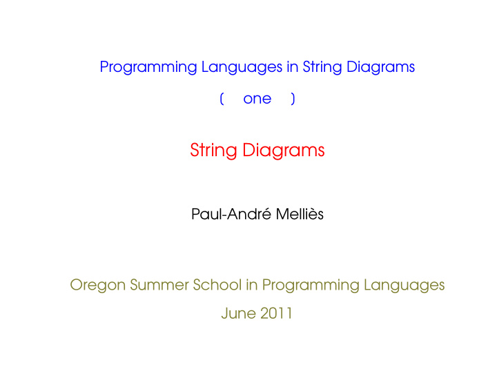 string diagrams