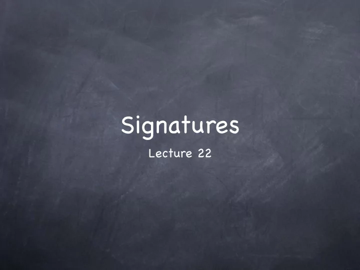 signatures