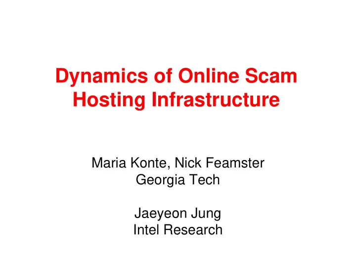 d dynamics of i f o li online scam s hosting infr hosting
