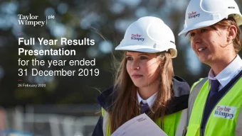 Full Year Results  Presentation  for the year ended  31 December 2019  26 February 2020  Disclaimer