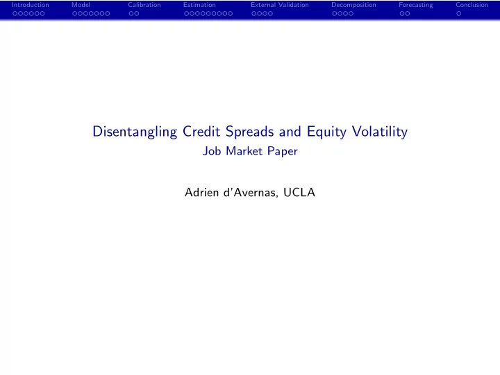 disentangling credit spreads and equity volatility