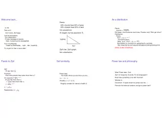 Welcome back...  As a distribution.  Pareto:  20% of pods have 80% of peas.  20% of peple have 80%