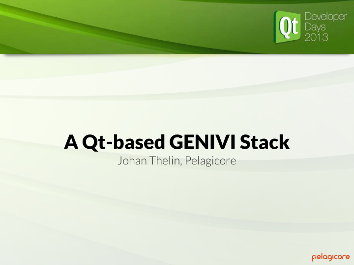 a qt based genivi stack
