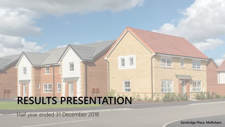 results presentation