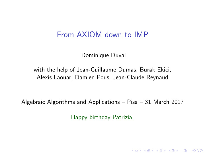 from axiom down to imp