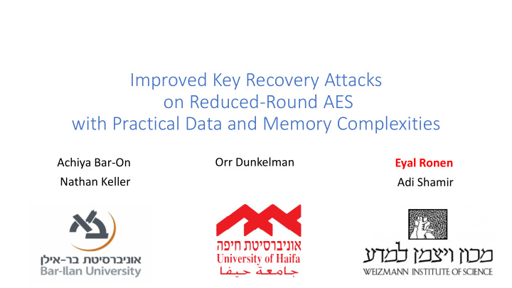 improved key recovery attacks on reduced round aes on