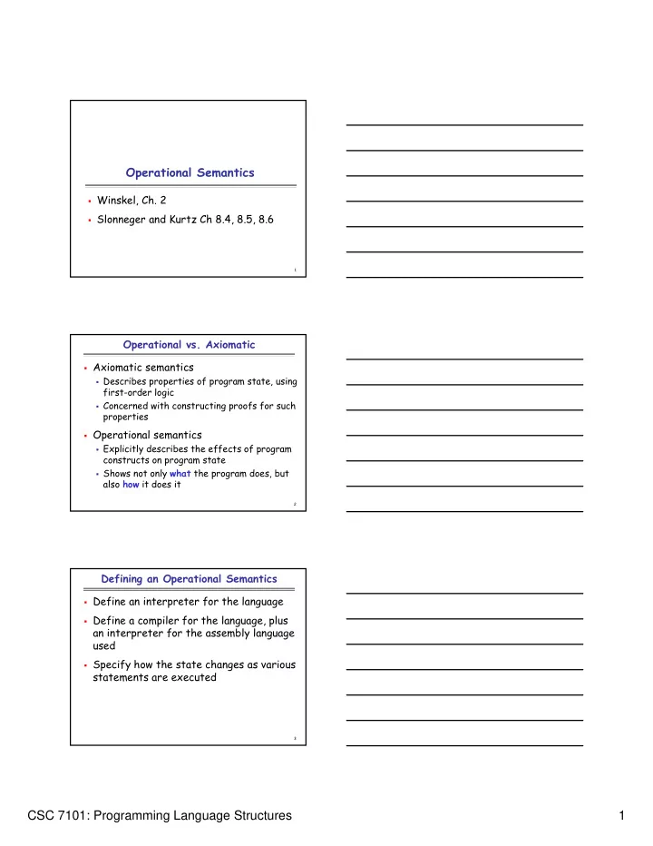 csc 7101 programming language structures 1