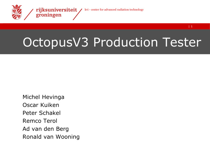 octopusv3 production tester