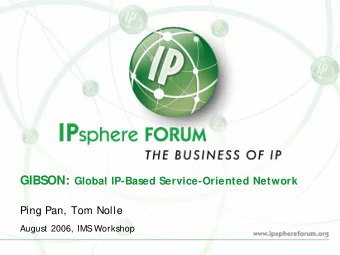 Why Are We Here?    Access/ metro and backbone networks may belong to different  carriers or