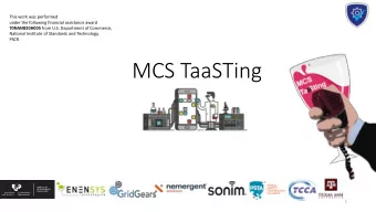 MCS TaaSTing  1  Mission Critical Services (MCS) Certification  MCS certification Chicken or the