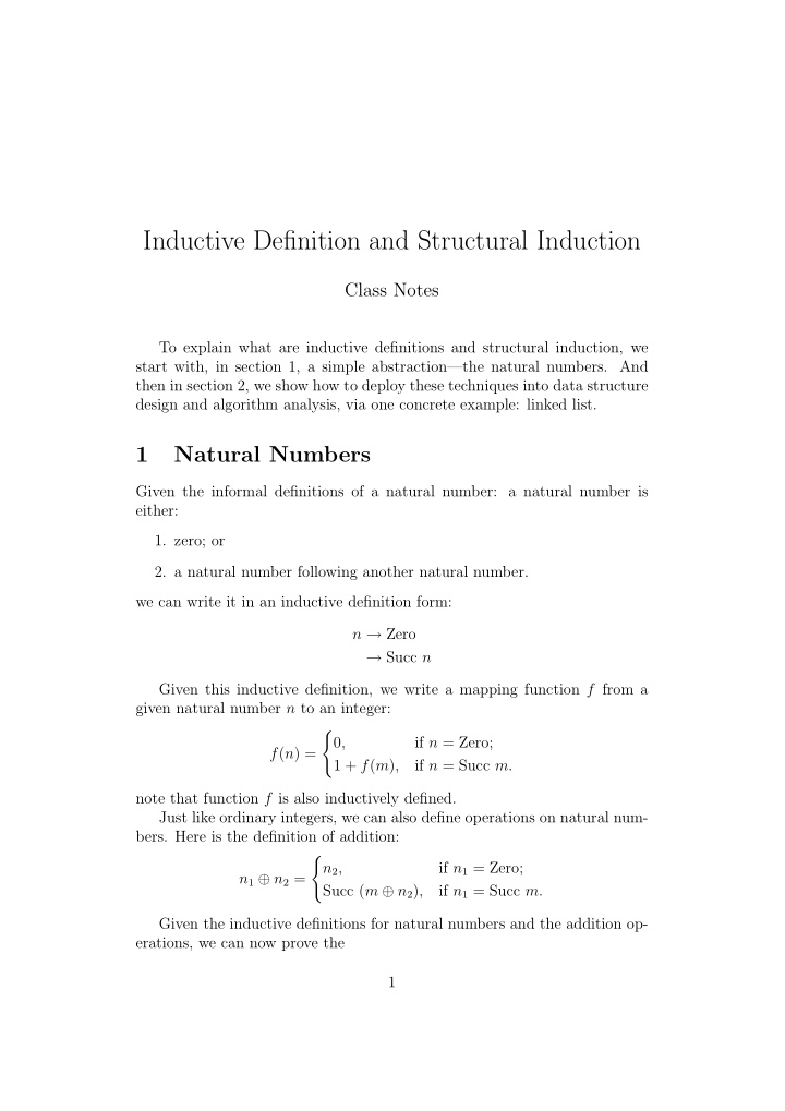 inductive definition and structural induction
