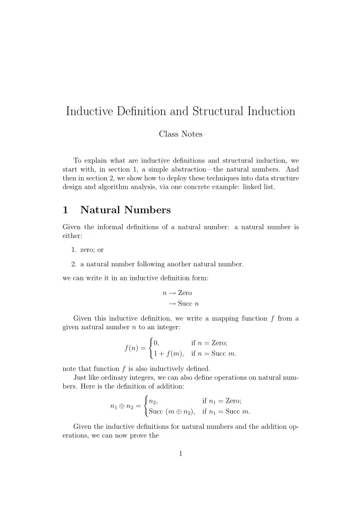 inductive definition and structural induction