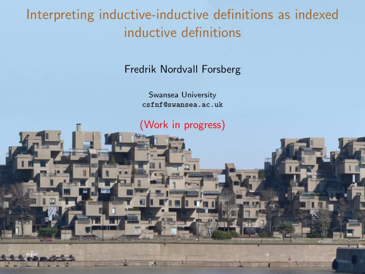 interpreting inductive inductive definitions as indexed