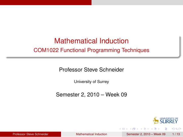 mathematical induction