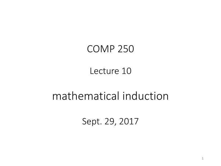 mathematical induction