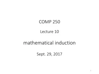 mathematical induction  Sept. 29, 2017  1 For all   1 ,  1 + 2 + 3 +  . +   1 +