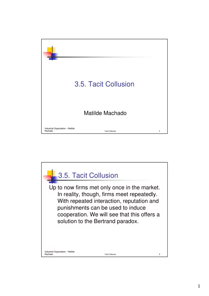 3 5 tacit collusion