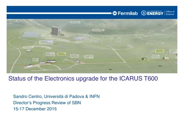 status of the electronics upgrade for the icarus t600
