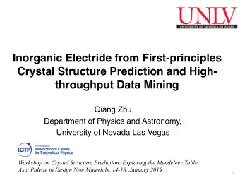 Inorganic Electride from First-principles Crystal Structure Prediction and High- throughput Data