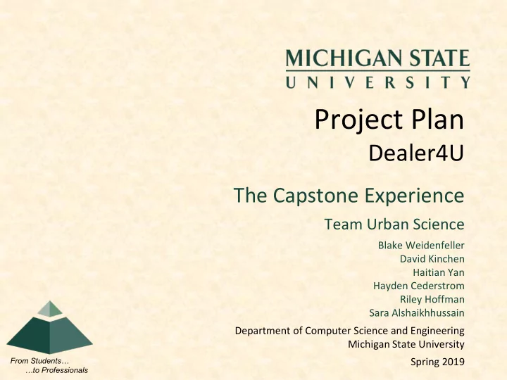 project plan
