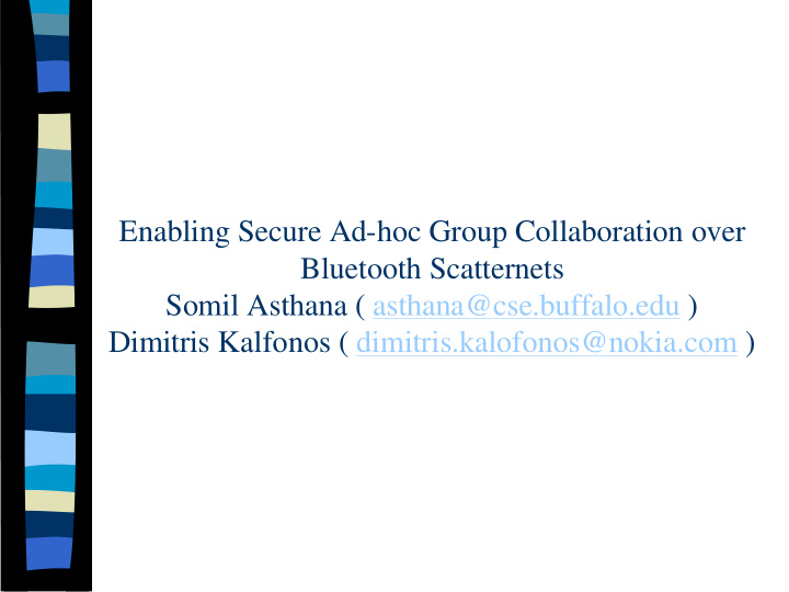 enabling secure ad hoc group collaboration over bluetooth