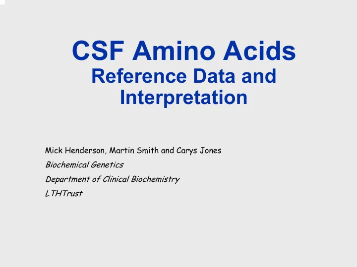csf amino acids