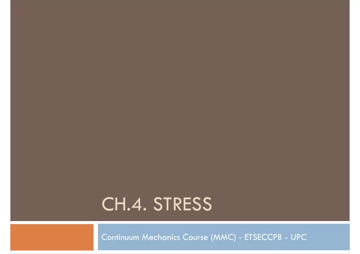 ch 4 stress