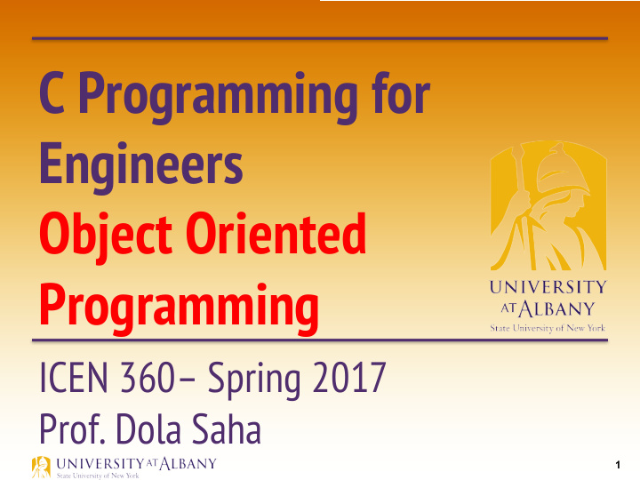 c programming for engineers object oriented programming