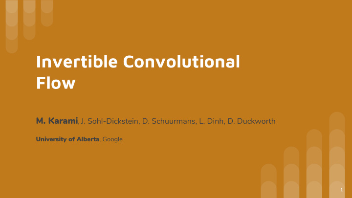 invertible convolutional flow