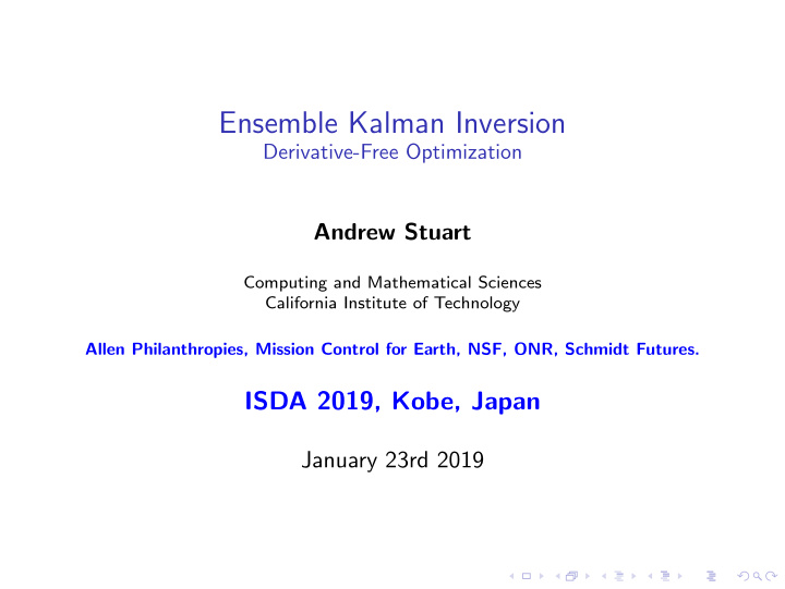 ensemble kalman inversion