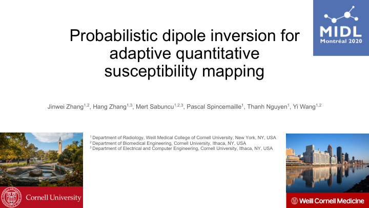 probabilistic dipole inversion for adaptive quantitative