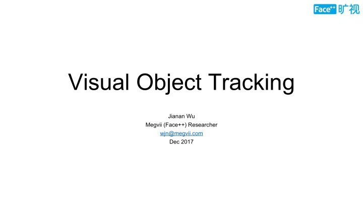 visual object tracking