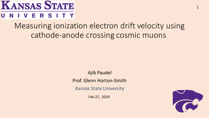 cathode anode crossing cosmic muons