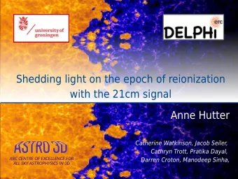 Shedding light on the epoch of reionization  with the 21cm signal  Anne Hutter  Catherine