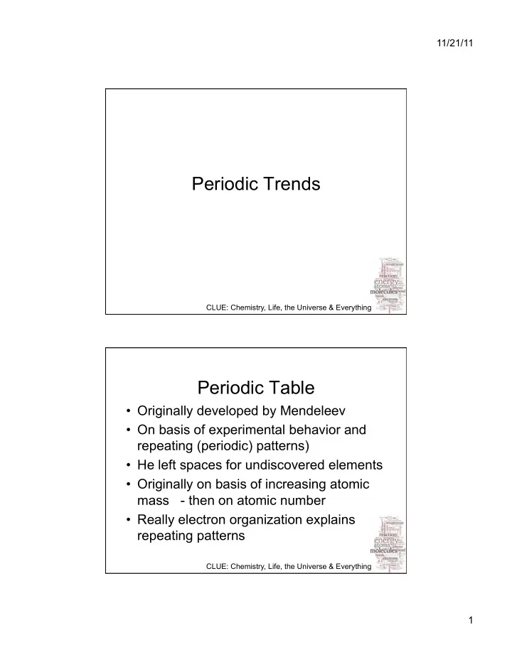 periodic trends
