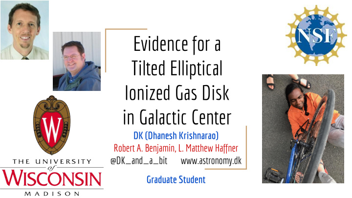 evidence for a tilted elliptical ionized gas disk in