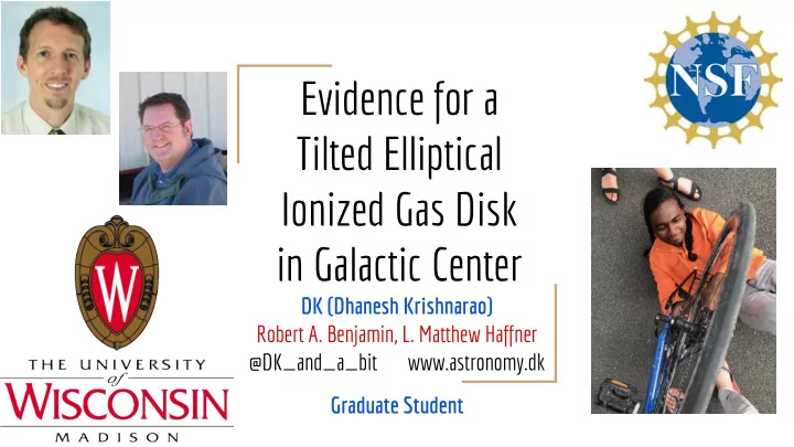 evidence for a tilted elliptical ionized gas disk in