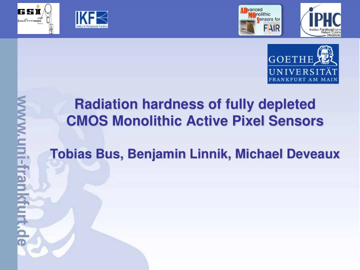 radiation hardness of fully depleted cmos monolithic