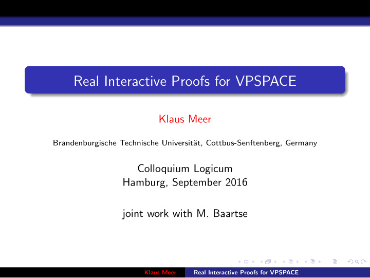 real interactive proofs for vpspace