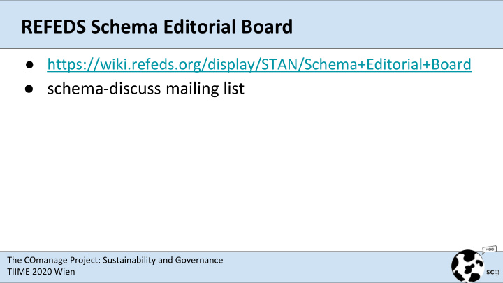 refeds schema editorial board