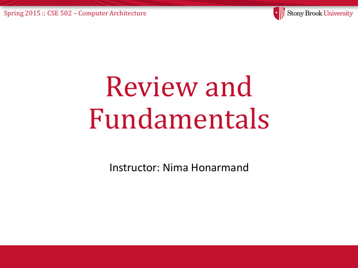 review and fundamentals
