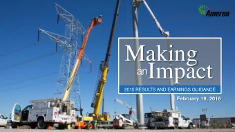 Making  Impact  an  2015 RESULTS AND EARNINGS GUIDANCE  February 19, 2016  Cautionary Statements