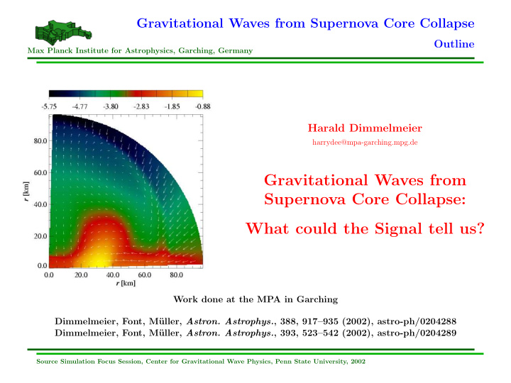 gravitational waves from supernova core collapse what