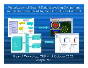 Visualization of Geant4 Data: Exploiting Component  Visualization of Geant4 Data: Exploiting