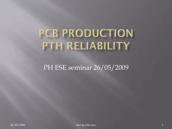 PH ESE seminar 26/05/2009  26/05/2009  Rui de Oliveira  1  Electronic industry heavily depend on