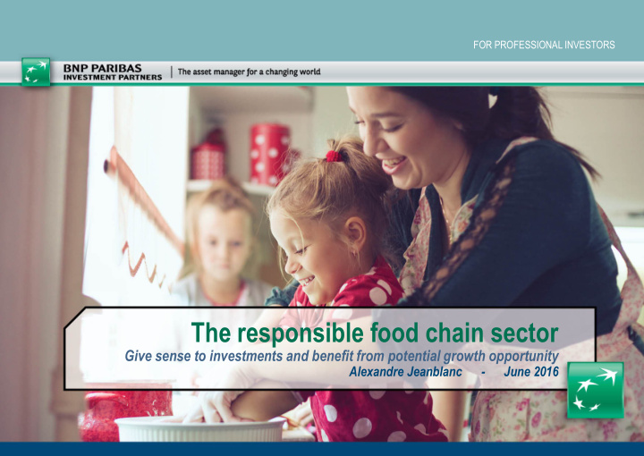 the responsible food chain sector