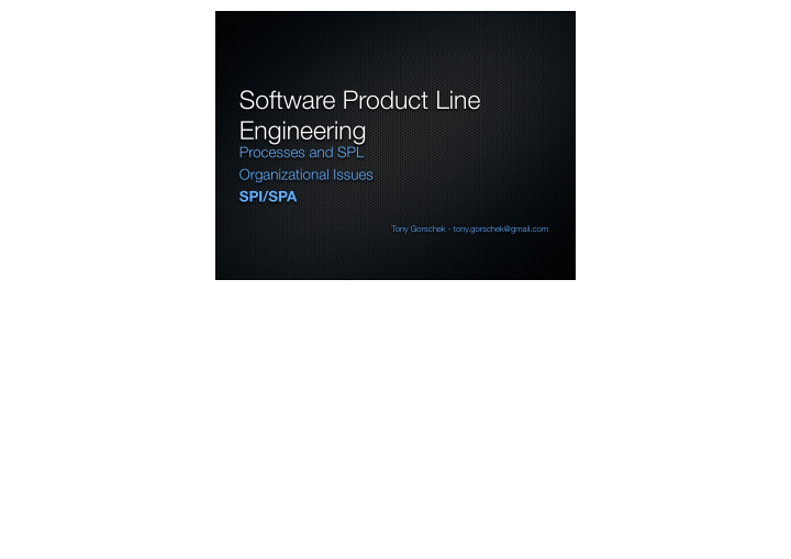 software product line engineering